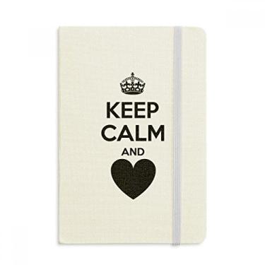 Imagem de Caderno com frases "Keep Calm And Love" vermelho oficial de tecido rígido diário clássico