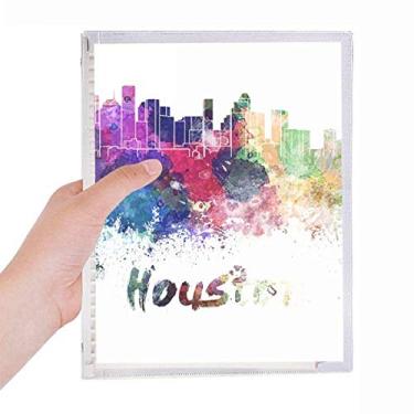 Imagem de Caderno de aquarela Houston America City com folhas soltas e diário recarregável