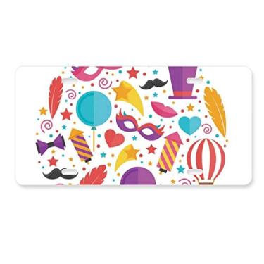Imagem de DIYthinker Máscara de laço balão Brasil Carnaval placa decoração aço inoxidável automóvel
