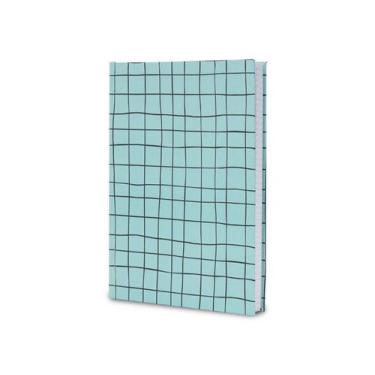 Imagem de Caderno De Anotações Folhas Quadriculadas Capa Dura Azul Claro Com 80