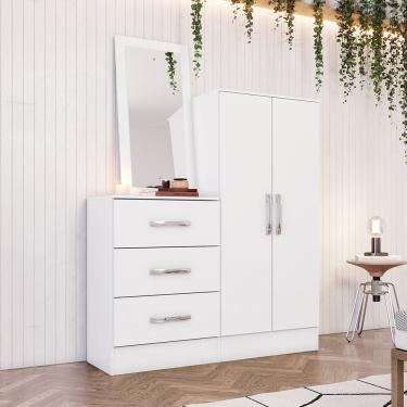 Imagem de Cômoda Sapateira Chris 2 Portas 3 Gavetas Casa 812 - Branco