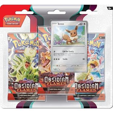 Imagem de POKEMON TCG: Escarlate e violeta: Chamas Obsidianas: 3 pacotes de bolhas de reforço