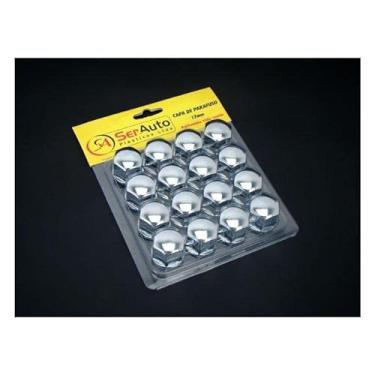 Imagem de Capa de Parafuso de Roda Cromada 17 mm Embalagem (16 Unidades) Serauto