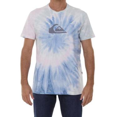 Imagem de Camiseta Quiksilver Mystic Tie Dye Masculina Azul/Branco