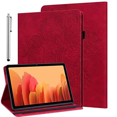 Imagem de ALILANG Capa para iPad Mini 6 2021 (6ª Geração) 8,3 polegadas com Stylus, Vários Ângulos de Visualização Suporte de Couro PU Capa Flip para iPad Mini 6 Capa Vermelha