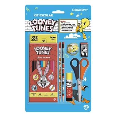 Imagem de KIT LÁPIS DE COR 12 CORES LOONEY TUNES CAIXA C/ 6 KITS LEOELEO