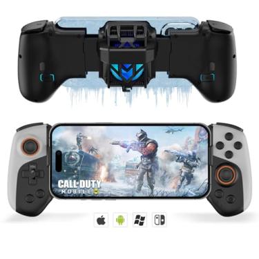 Imagem de arVin Mobile Gaming Controller for iPhone & Android with RGB Cooling Fan/Turbo/Back Button/Vibration,Wireless Gamepad for iPhone 15/14/13/iPad/iOS/Galaxy 22/21/20/Tablet/PC/Switch/Call of Duty/Genshin
