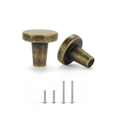 Imagem de Satanga Puxadores de armário de cozinha latão retrô pacote com 4 puxadores de gaveta modernos, ferragens decorativas, puxadores rústicos de cômoda para porta de armário antigo, móveis de casa de fazenda, puxadores de banheiro, puxadores de armários