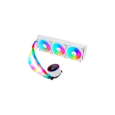 Imagem de Water Cooler Gamer Rise Mode Aura Ice, ARGB, 360mm, AMD/Intel, Branco - RM-WAI-03-ARGB