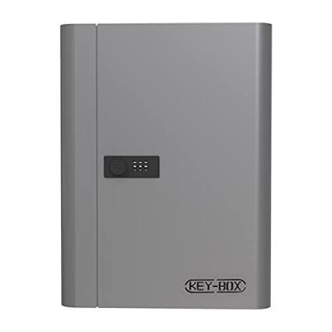 Imagem de Gabinete de chave de carro caixa de chave de parede caixa de gerenciamento de chaves de agência imobiliária armário de chave de senha doméstica (cor: preto, tamanho: 271037 cm) (cinza 27 * 10 * 37 cm)