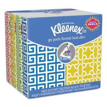 Imagem de Kimberly-Clark Kleenex 3-Ply Pocket Packs lenços faciais, 8 unidades