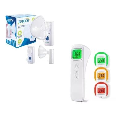 Imagem de Kit Nebulizador Adulto Infantil G-tech + Termometro