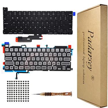 Imagem de Padarsey Teclado retroiluminado de substituição compatível com MacBook Pro 13 polegadas A2289 lançado em 2020 layout dos EUA + parafusos de teclado + chave de fenda
