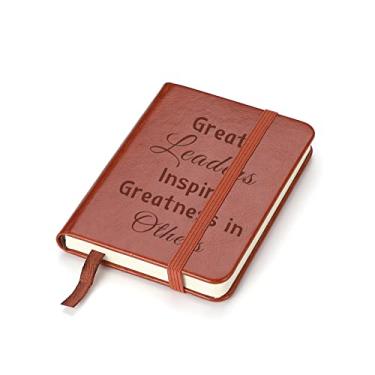 Imagem de Diário de bolso de couro Boss – presente de mentor, excelente caderno de liderança, diário de despedida do colega (mini)
