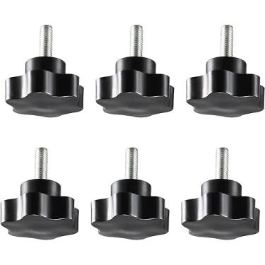 Imagem de Boxonly Puxador de parafuso de fixação para máquina de torno equipamento mecânico instrumento e equipamento da indústria de aparelhos ameixa punhos em forma de hexagonal, fecho de metal, manípulo de