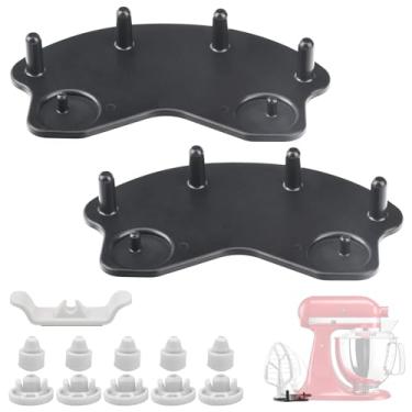 Imagem de Suporte para misturador de suporte/base de acessórios - compatível com organizador de misturador Kitchenaid para 4,5 QT/5 QT/6 QT, equipado com pés de borracha (plástico durável)