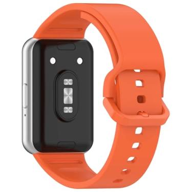 Imagem de Pulseira Moderna LTIMPORTS, compativel com Relógio Galaxy Fit 3 Sm-R390 (Laranja)