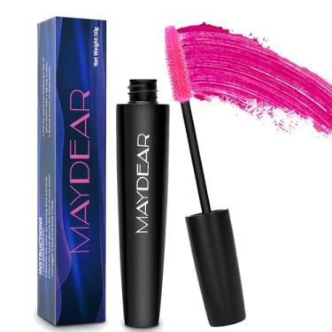 Imagem de Maydear Rímel colorido à prova d'água, de longa duração, máscara à prova de manchas, volumosa e charmosa, várias cores disponíveis – rosa, 9,8 g