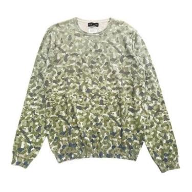 Imagem de Blusa Tricot Masculina Camuflada De Algodão Tamanho G Malharia Star-Masculino