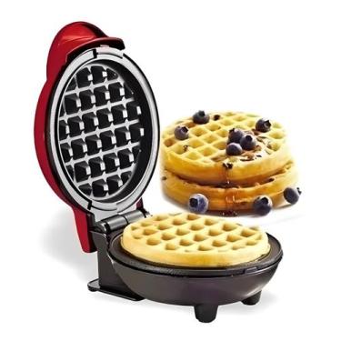 Imagem de Máquina De Fazer Waffle Mini Grill Antiaderente Panqueca - ZEM, 110V