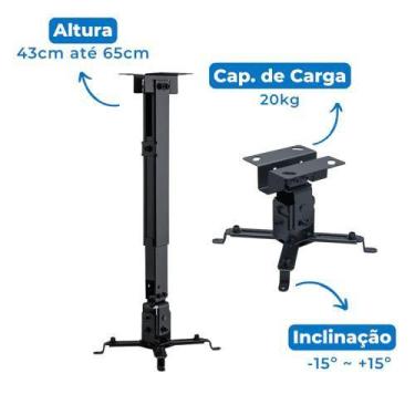 Imagem de Suporte de Projetor para Teto / Parade Arcticus SPR1P Preto