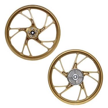 Imagem de Roda de Liga leve 5 Palitos Dourada - Titan - Fan - Cargo - Loja Duas 