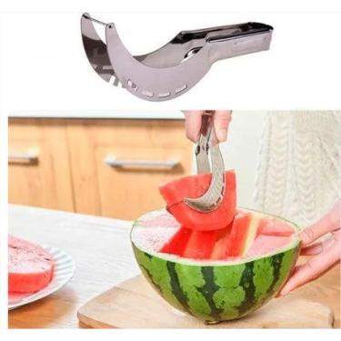 Imagem de Cortador Fatiador Pegador De Melancia Melão Aço Inox - KE HOME