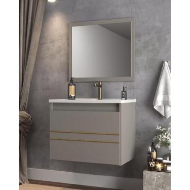 Imagem de Conjunto Banheiro Royal 60 com Espelho e 1 Porta Basculante - Belizze 