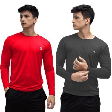 Imagem de Kit 2 Camisa Térmica Masculina Proteção Uv 50+ Segunda Pele - The Lion