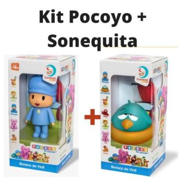 Imagem de Turma Do Pocoyo Kit 2 Bonecos Vinil Pocoyo + Sonequita - Cardoso Toys