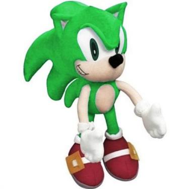 Imagem de Boneco Sonic Verde de pelúcia macia 50cm - R.H STORE