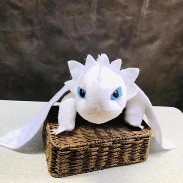 Imagem de Dragão Banguela De Pelúcia Gigante 60cm Branco - R.H STORE