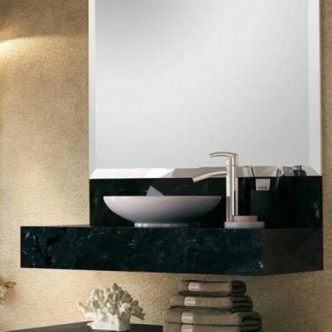 Imagem de Bancada em Porcelanato para Banheiro 80cm Pró para Cuba de Apoio - Blu