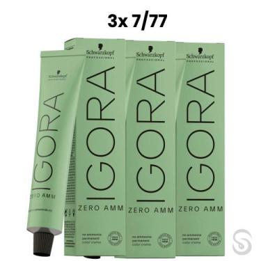 Imagem de Igora Zero Amm 3x7/77 Louro Médio Cobre 60ml - Schwarzkopf, UNICA