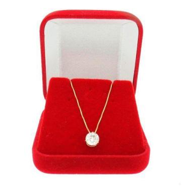 Imagem de Corrente Ponto De Luz Ouro 18k E Brinco 7mm Ouro 18k - DR Joias