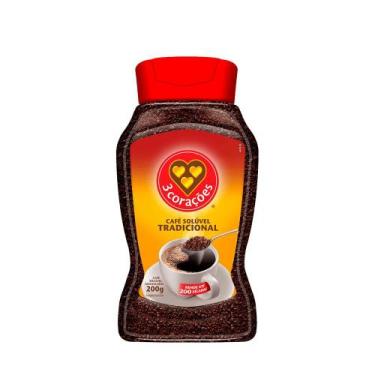 Imagem de Café Solúvel Granulado 3 Corações Tradicional Vidro 200g