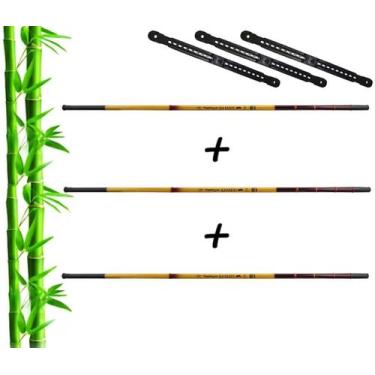Imagem de Kit 3 Varas Telescópicas Albatroz Fishing Bamboo 41% Carbono - 3,00 Me
