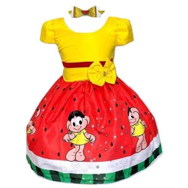Imagem de Vestido Temático Menina Comilona Vermelha Manga Vermelho - Pequenos En
