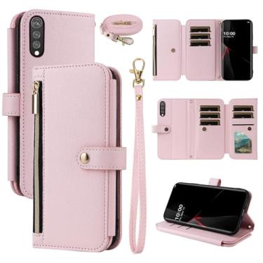 Imagem de Dswteny Capa carteira para LG Velvet 5G/LGVelvet Verizon G5 UW T-Mobile 2020 com alça de pulso alça de ombro zíper flip suporte para cartão de crédito capa para celular LM G900UM 4G Tmobile feminino