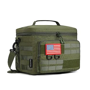 Imagem de RalChyez Lancheira tática, lancheira grande com isolamento térmico MOLLE de 13 L, à prova de vazamento, com alça de ombro, balde de almoço para adultos, homens, mulheres, trabalho, acampamento