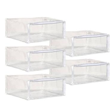 Imagem de Glenna Jean Pacote com 5 sacos de armazenamento transparentes com zíper para roupas, organizadores de armário e recipientes de armazenamento, bolsa de vinil para roupa de cama, cobertores, edredons,