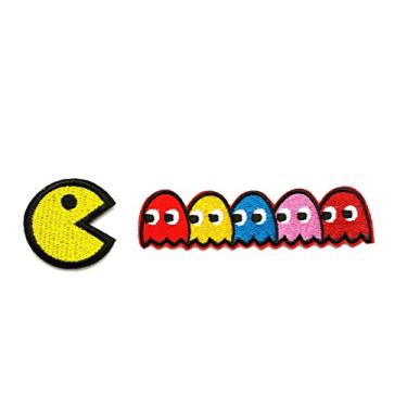 Imagem de VITAVELAAA Pac-man ghosts Blinky Pinky Inky Clyde bordado com aplique de ferro/costurado