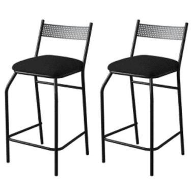 Imagem de Kit 2 Banquetas Gourmet para bancada ou cozinha Ibiza-Assento sintétic