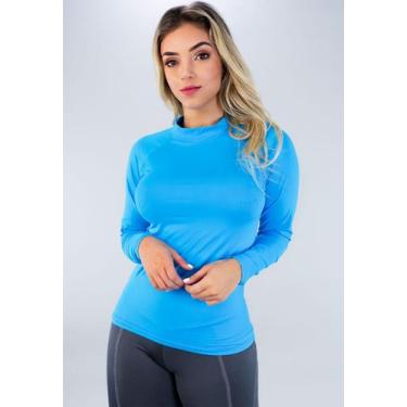 Imagem de Kit 10 Blusas Vekyo Feminina Manga Longa Proteção UV Segunda Pele Térm