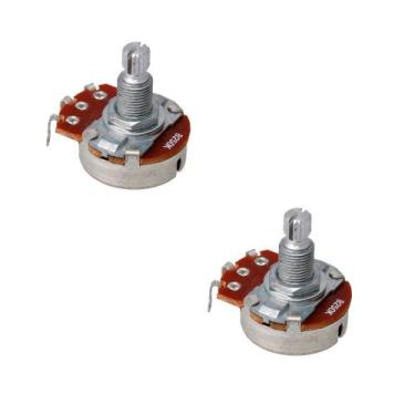 Imagem de Kit 2 potenciometro b250k alpha base grande eixo longo