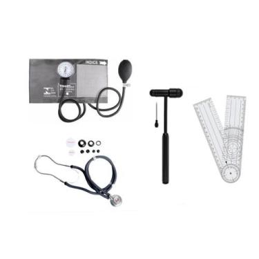 Imagem de Kit De Fisioterapia Goniometro Martelo Buck Esteto Esfigmo - Premium, 