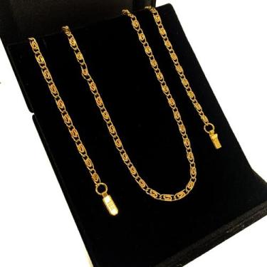 Imagem de Corrente Masculino Caracol Cordão 3mm Banhada Ouro 18k - ALRA SEMIJOIA