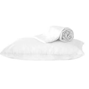 Imagem de Jogo de Lençol Elasticado Solteiro 2 peças Box COM ELÁSTICO Branco - T