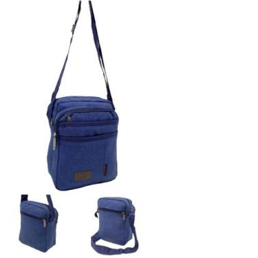 Imagem de Bolsa Transversal Carteiro 5 Divisórias Masculino Feminino - F e G, Az