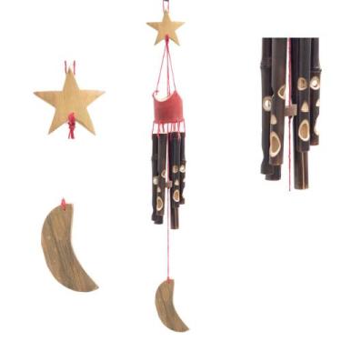 Imagem de Mensageiro Sino Dos Ventos Bambu Artesanal Peça Única - Empório Livre,